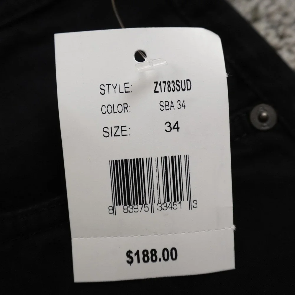 NEW AG Adriano Goldschmied‎ Jeans Mens 34X34 Black Tellis Modern Slim Stretch